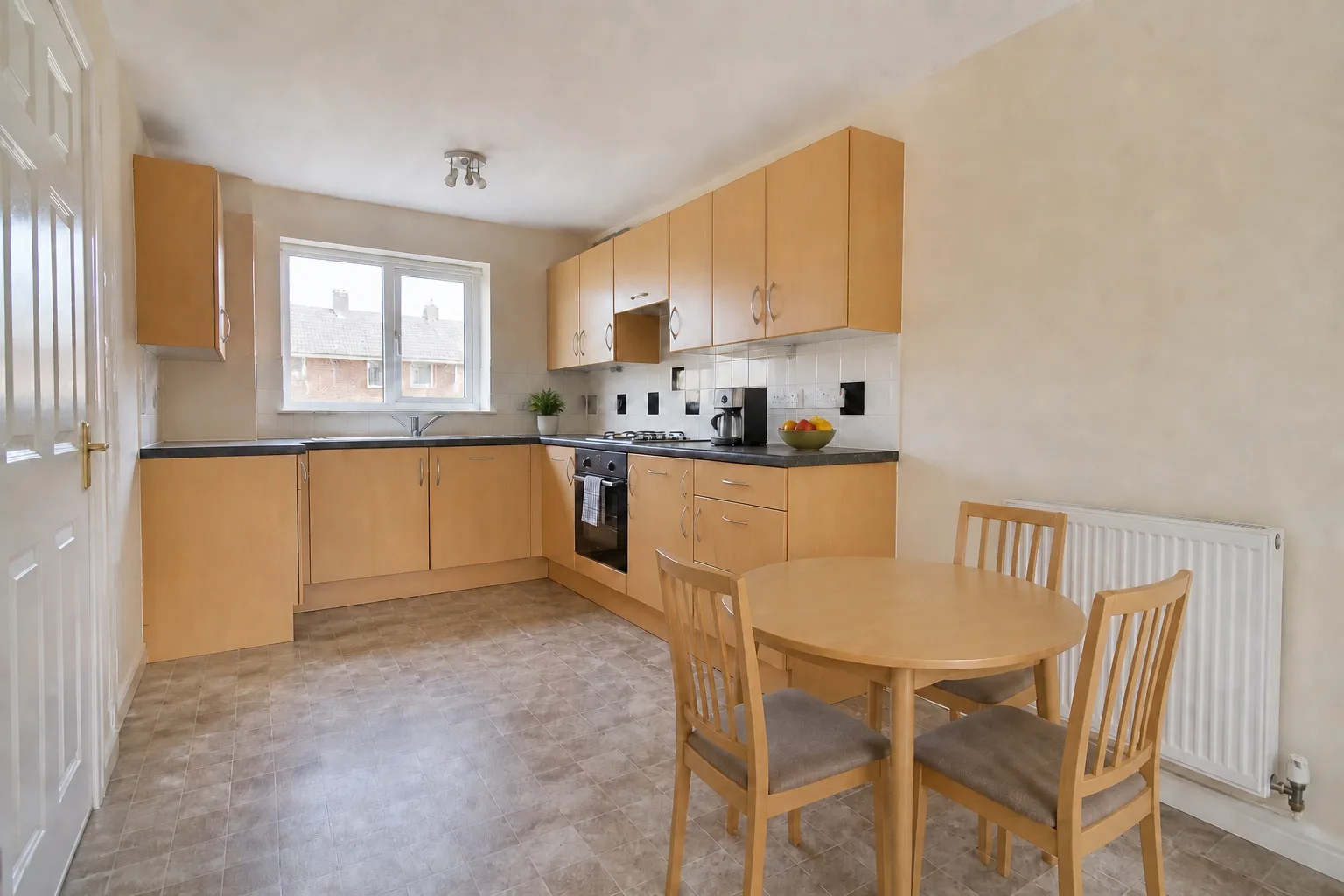 Fitted kitchen virtually staged for the family home profile
