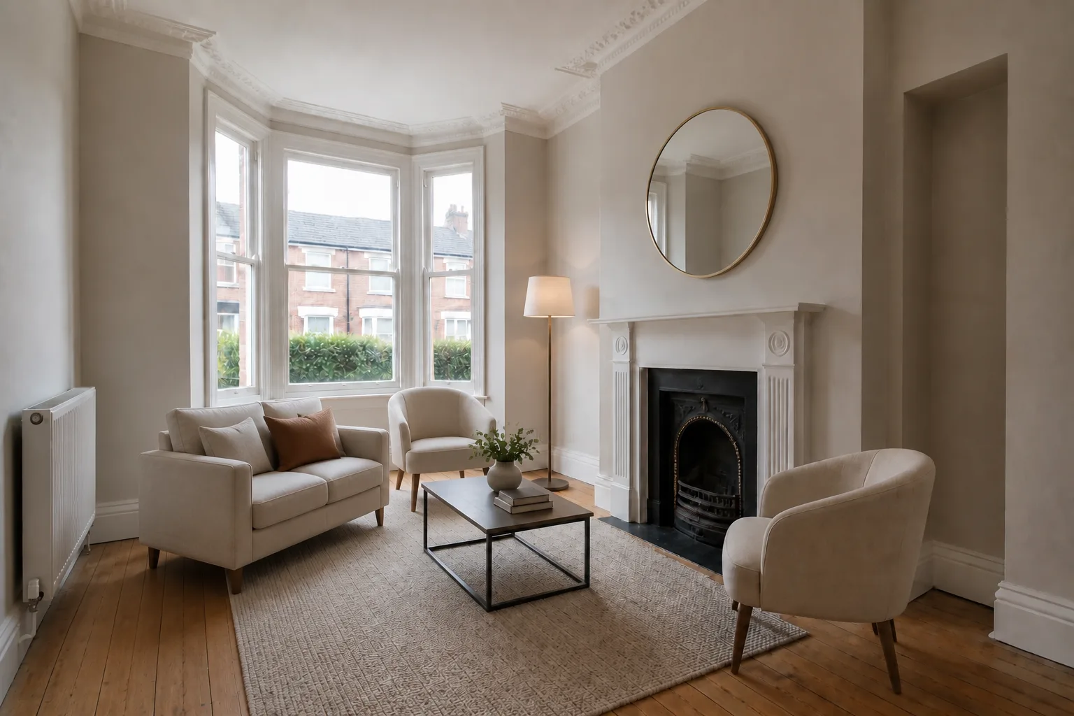 Victorian reception virtually staged for the premium buyer profile